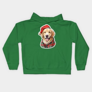 Golden Retriever Christmas Kids Hoodie